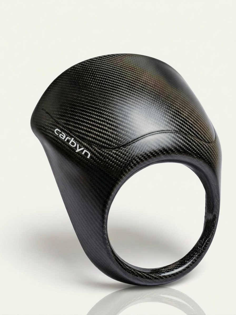 Carbyn carbon fibre headlight cowl, isolated
